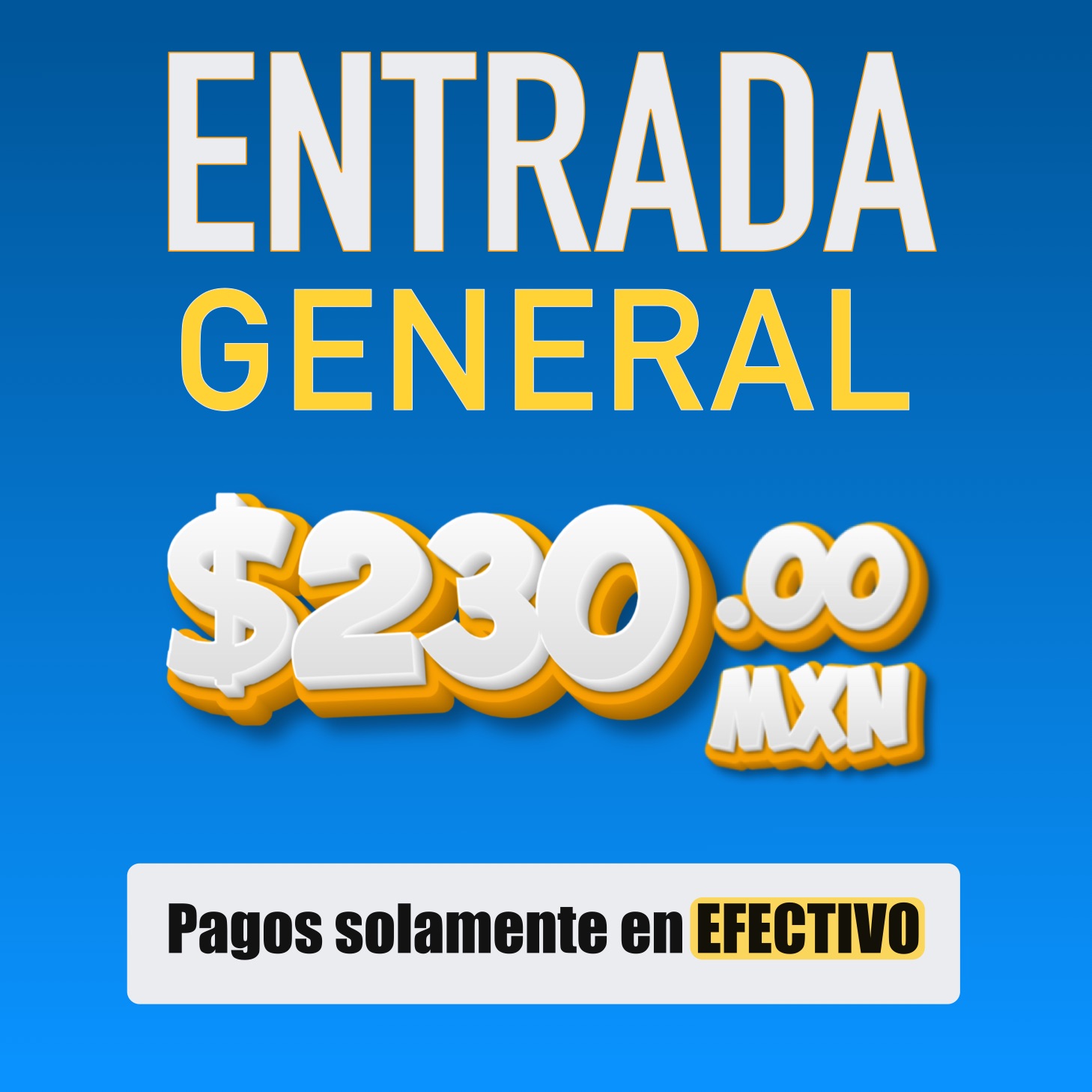 Entrada General $180 por persona  / diarios (Valido de 7am a 8pm)